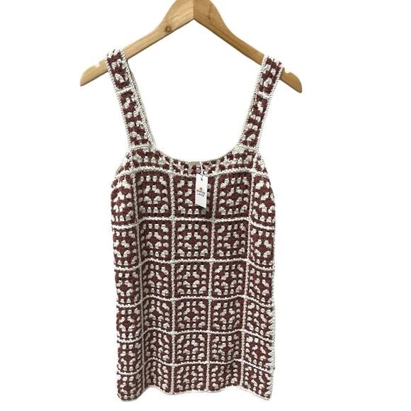 MARINE LAYER CELESTE CROCHET SQUARE RETRO 70S UNLINED
MINI DRESS Size S NWT - Picture 1 of 9